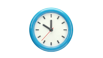 Blue Bezel Clock Showing 10 O'clock