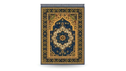 Vector art of a mosque window glowing with lantern light on a Ramadan night, isolated on white background