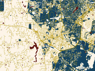 Fototapeta premium Urban map background of Chapel Hill, North Carolina