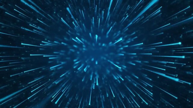 Futuristic technology data stream visualization
