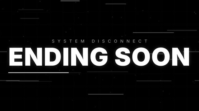 Professional Geometric Tech Stream Ending Soon Overlay 4K Seamless Loop