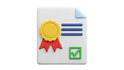 Certificate of Achievement with Seal and Checkmark