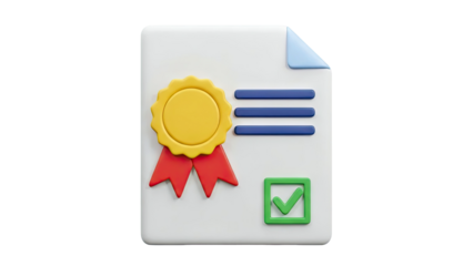 Certificate of Achievement with Seal and Checkmark