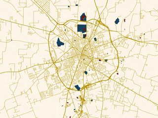 City street layout map of Lufkin, Texas