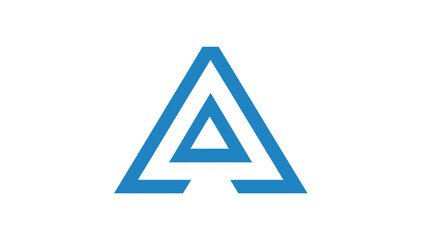 Blue Triangle Logo Design Element.