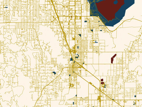 Urban map background of Perris, California