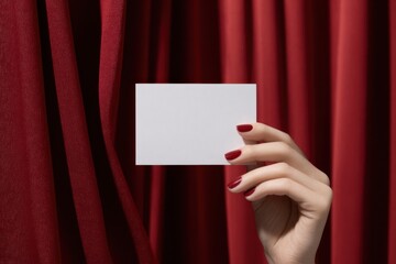 White card minimalist curtain design.