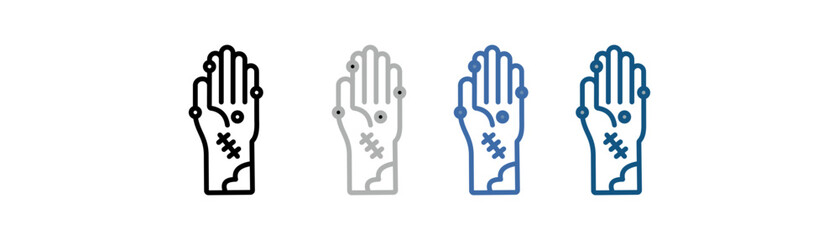 
skin disease icon set multiple style collection with hand and skin disease design