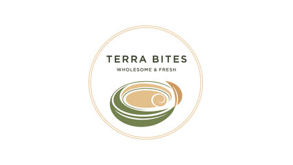 Terra Bites Logo with Avocado Illustration.