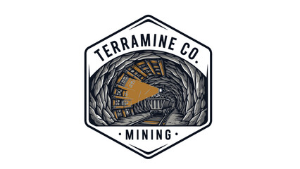 Terramine Co Mining Company Logo Design.