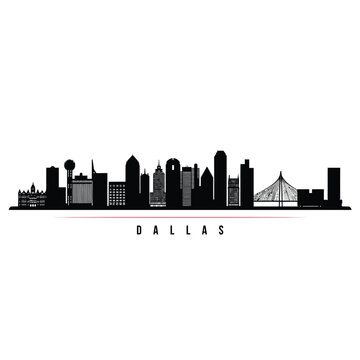 dallas city skyline with buildings and bridge