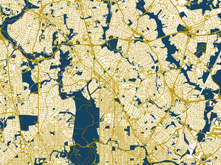 Fototapeta premium Urban map background of Silver Spring, Maryland