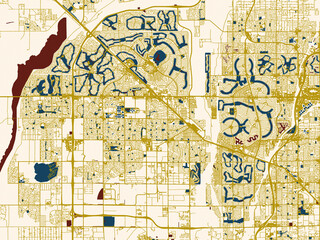 City street layout map of Surprise, Arizona