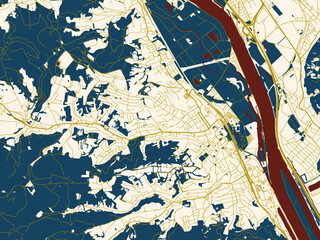 Clean Urban Street Map Klosterneuburg