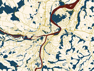 Posterstyle Map Steyr Austria Using