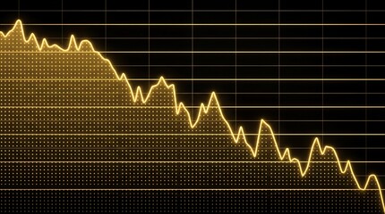 Golden stock market decline chart