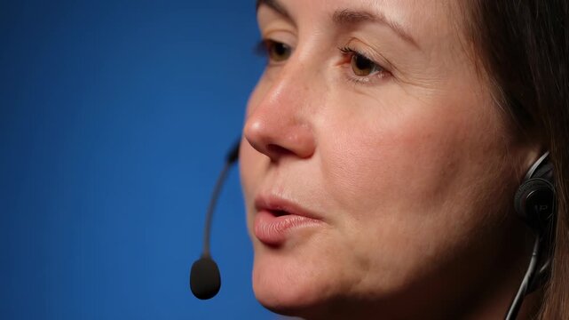  Female Customer Support Agent with Headset