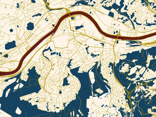 Posterstyle Map Seraing Belgium Using