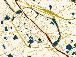 Posterstyle Map Tournai Belgium Using
