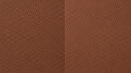 Fototapeta premium Brown Leather Texture Background with Visible Stitch Line