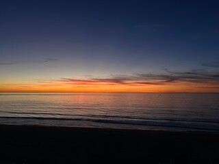 Obraz premium Orange sunset over Redondo Beach