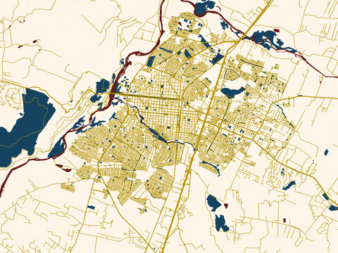 City street layout map of Talca, Chile