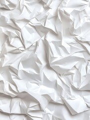 Obraz premium Abstract Crumpled White Paper Texture Background