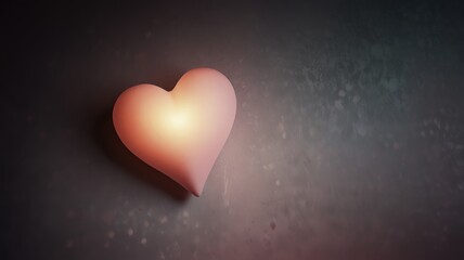 Obraz premium red heart on black background