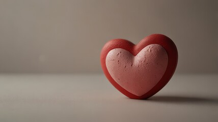 red heart on a wooden background