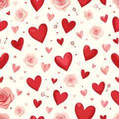seamless background with hearts