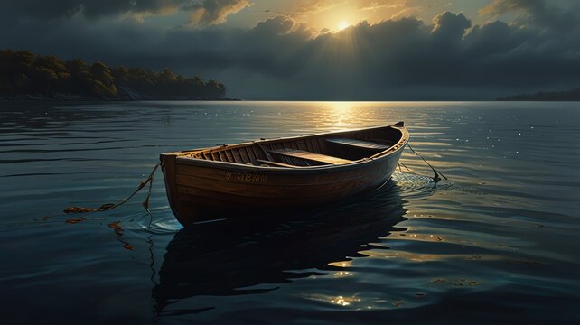 boat on the lake