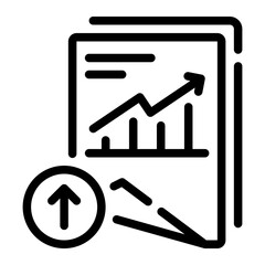 up arrow line icon