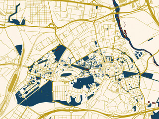 Obraz premium Urban map background of Coslada, Spain