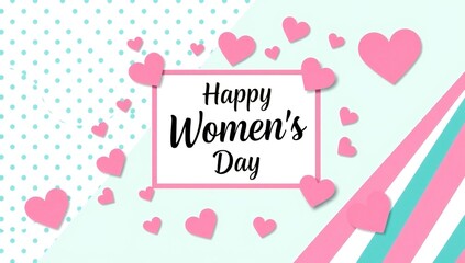 Celebrating women's day with hearts