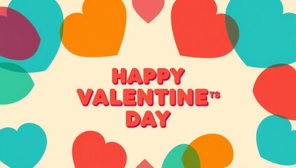 Celebrate valentine's day with colorful hearts