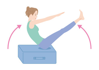 トランポリンクッション　座りV字