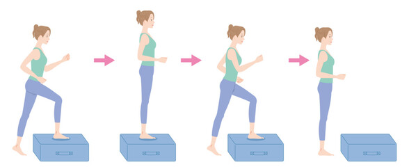 トランポリンクッション　踏み台昇降