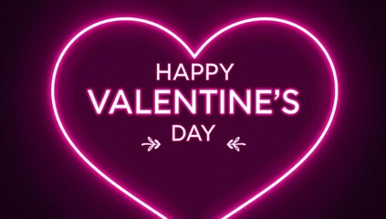 Celebrate valentine's day with neon heart