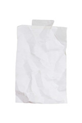 Note paper isolated on white background, blank surface for writing text.