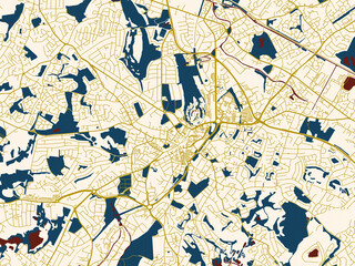 Clean Urban Street Map Dudley