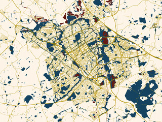 Fototapeta premium Urban map background of Milton Keynes, United Kingdom