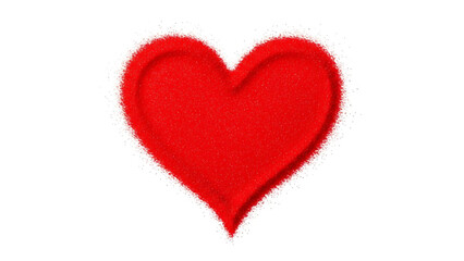 Red Heart Shape Made of Glitter Sand image