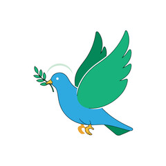 Obraz premium Dove symbolizing peace and justice