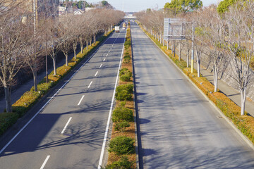 【日本の風景】一直線の道路｜千葉県千葉市緑区・塩田町誉田町線