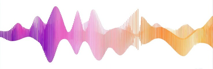 Abstract wave form design with color gradient