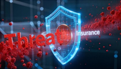 digital security shield protecting money perfect for financial wellness month insurance background