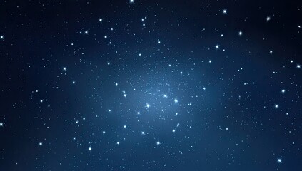 Fototapeta premium Celestial night sky filled with numerous bright stars shining in the darkness