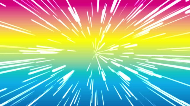 空, イラスト, 星, 風景, 集中線、漫画、効果線