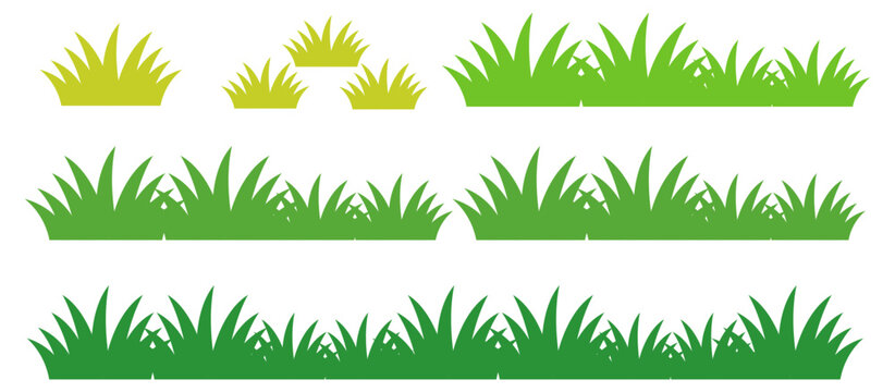 green grass illustration, sustainable grass nature, grass design in flat style	
