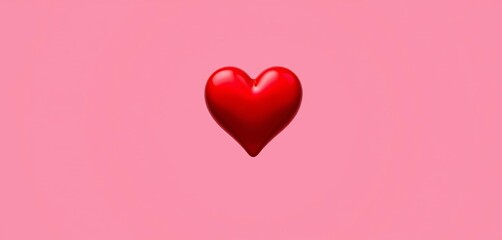 Vibrant red heart, a universal symbol of love, passion, and care, isolated on a clean background,  passion,  glossy